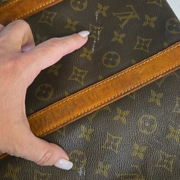 WORK NEEDED: Louis Vuitton Monogram Brown Travel Duffle Bag - Picture 4 of 9
